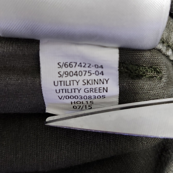 Banana Republic Women's 4 Utility Jeans Green - Picture 5 of 16